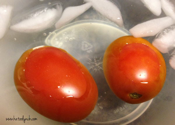 blanched tomatoes