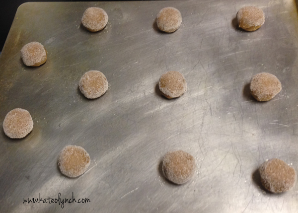 Ginger Snaps on Cookie Sheet