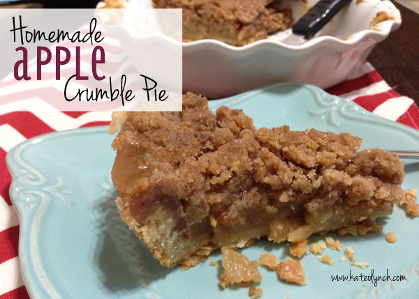 Homemade Apple Crumble Pie